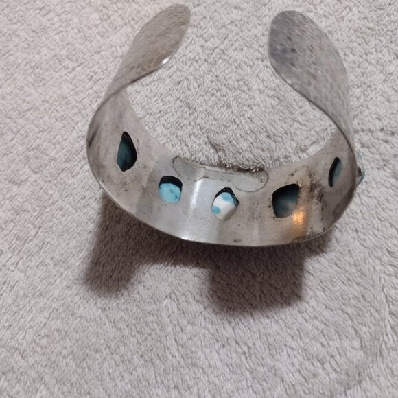 Sterling silver and turquoise bracelet - Picture 4 of 4